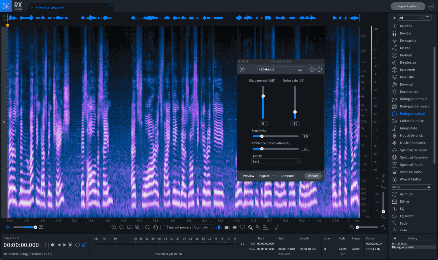 iZotope – RX 10 Audio Editor Advanced v10.0.0 (NO INSTALL, STANDALONE, VST3)
